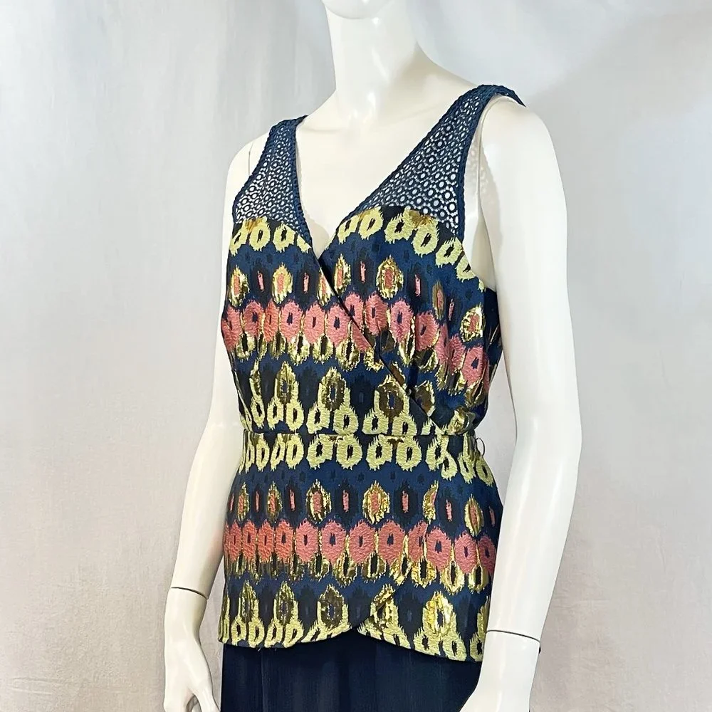 Peplum Top With Metallic Accent | Anthropologie (NWT) - Picture 1 of 7